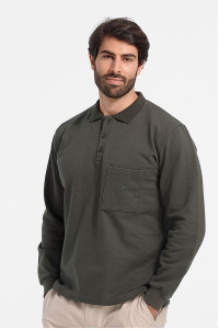 Sweatshirt with collar LION in 4 Shades