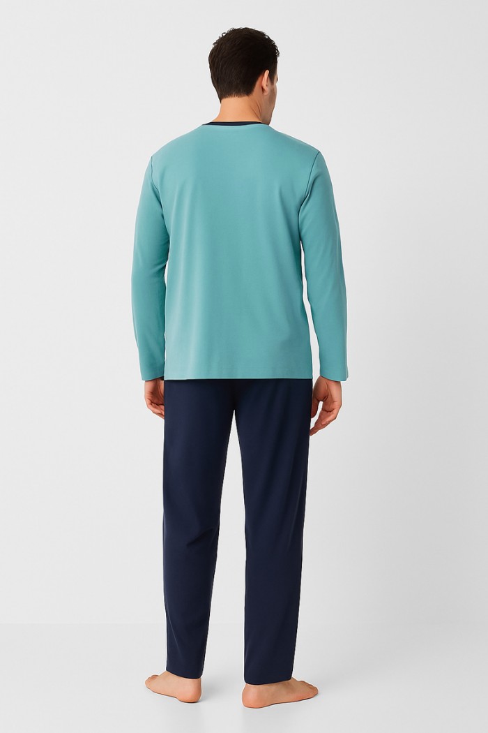 Herren-Winterschlafanzug LION 1700 NEW YORK MENTA