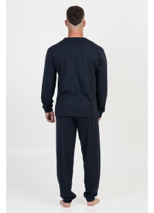 Herren-Herbstpyjama LION FOCUS Dunkelblau