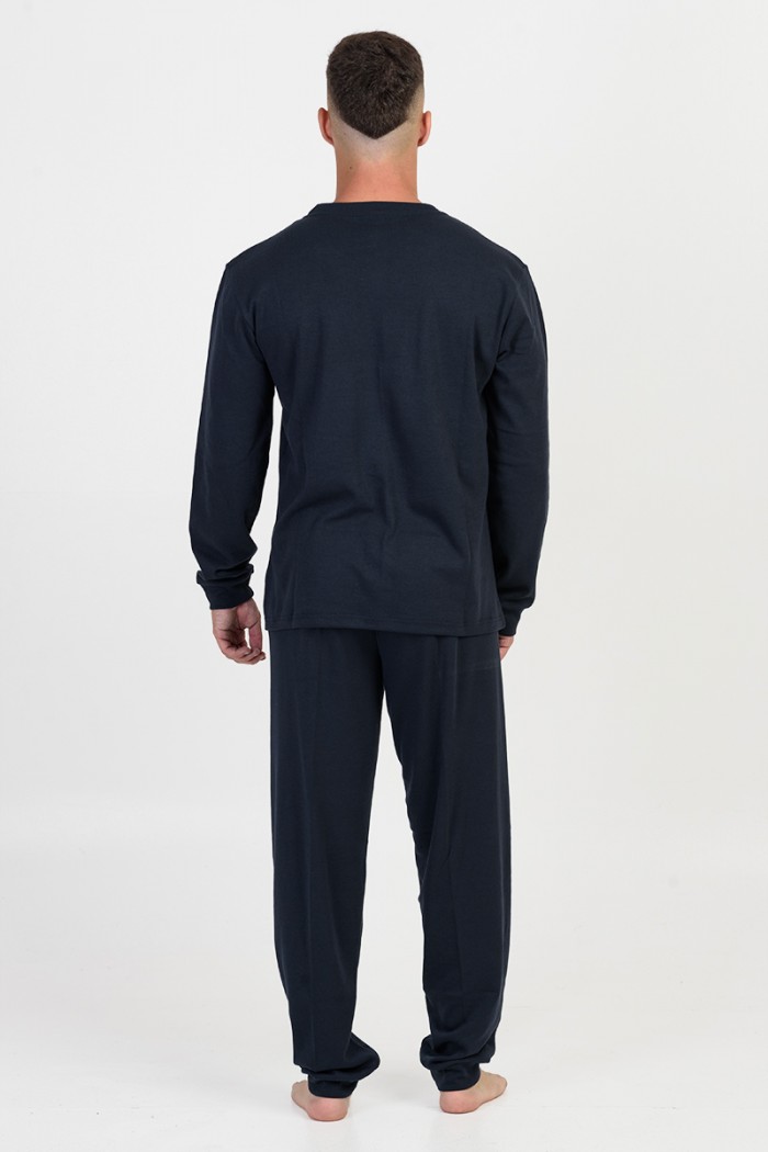 Men's autumn pajamas LION FOCUS Dark Blue