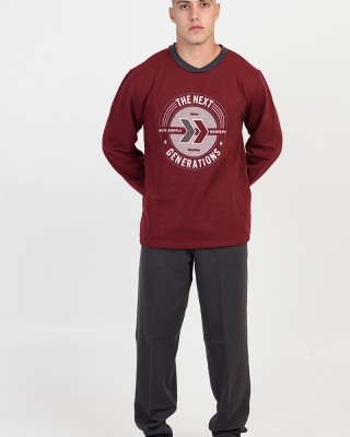 Men's winter pajamas LION NEXT GENERATION Bordeaux