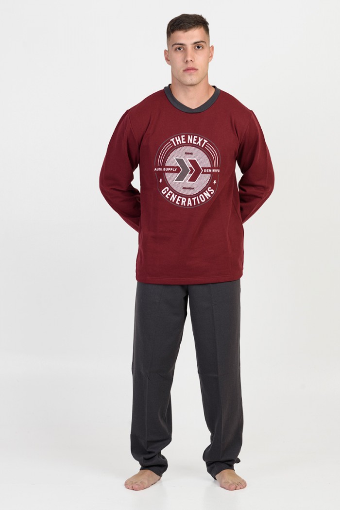 Men's winter pajamas LION NEXT GENERATION Bordeaux