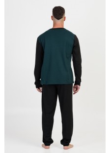 Herren-Herbstpyjama LION ORIGINAL Zypressengrün