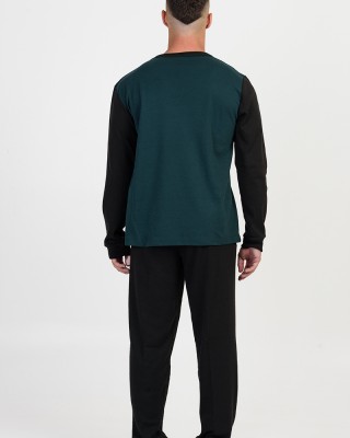 Men's autumn pajamas LION ORIGINAL Cypress green