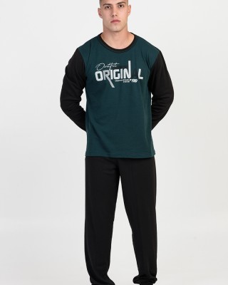 Men's autumn pajamas LION ORIGINAL Cypress green