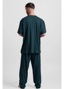 Men's pajamas with 2 trousers LION 25-200 PLUS SIZE PETROL Men's pajamas with 2 trousers LION 25-200 PLUS SIZE PETROL