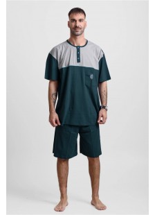 Men's pajamas with 2 trousers LION 25-200 PLUS SIZE PETROL Men's pajamas with 2 trousers LION 25-200 PLUS SIZE PETROL