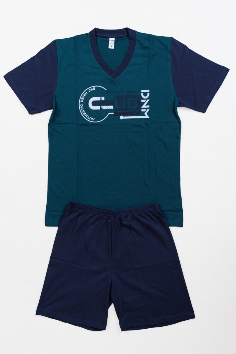 Herren Schlafanzug Sommer Schlafanzug LION CLUB KYPARISSI Herren Schlafanzug Sommer Schlafanzug LION CLUB KYPARISSI