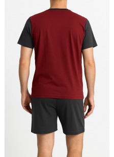 Herren Schlafanzug mit 2 Hosen LION ORIGINAL Bordeaux Herren Schlafanzug mit 2 Hosen LION ORIGINAL Bordeaux