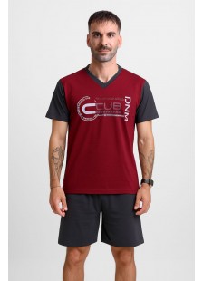 Herren Schlafanzug Sommer LION CLUB Bordeaux Herren Schlafanzug Sommer LION CLUB Bordeaux