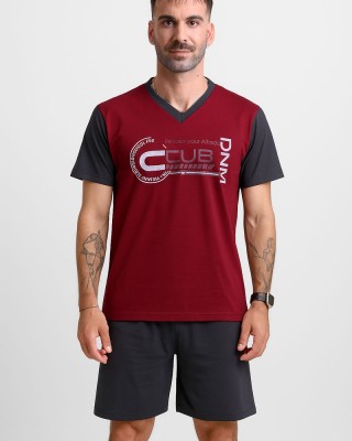 Herren Schlafanzug Sommer LION CLUB Bordeaux