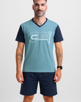 Herren Pyjama Sommerpyjama LION CLUB MENTA