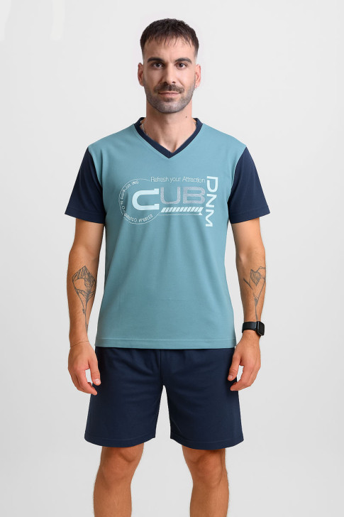 Herren Pyjama Sommerpyjama LION CLUB MENTA