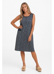 Klassisches LION-Kleid mit Knöpfen 0032