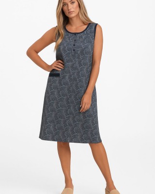 Klassisches LION-Kleid mit Knöpfen 0032