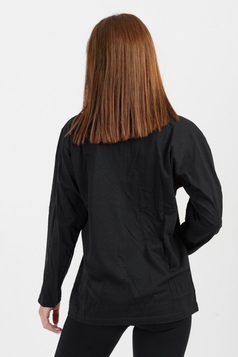 Classic blouse with buttons LION Black