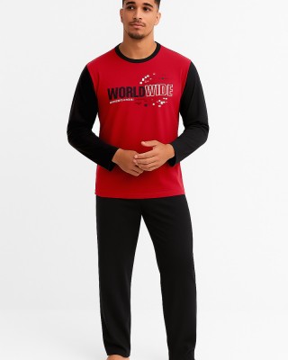 AUTUMN PAJAMAS LION WORLD WIDE RED