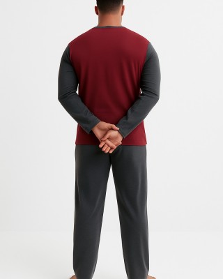 AUTUMN PAJAMAS LION WORLD WIDE BURGUNDY