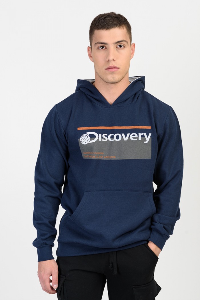 Kapuzensweatshirt mit Kapuze LION DISCOVERY Blau Kapuzenbluse