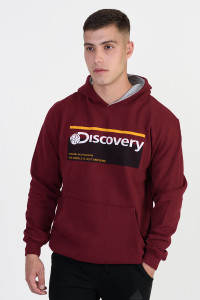 Hooded sweatshirt blouse LION DISCOVERY Bordeaux