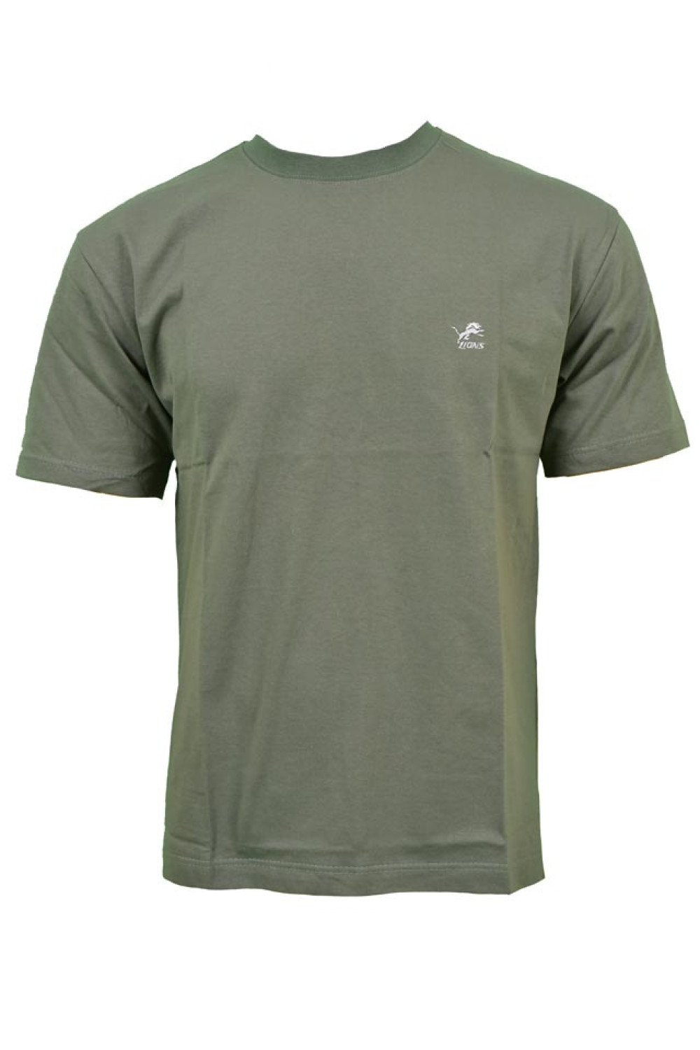 Men's T-Shirt LION Solid color with neckline