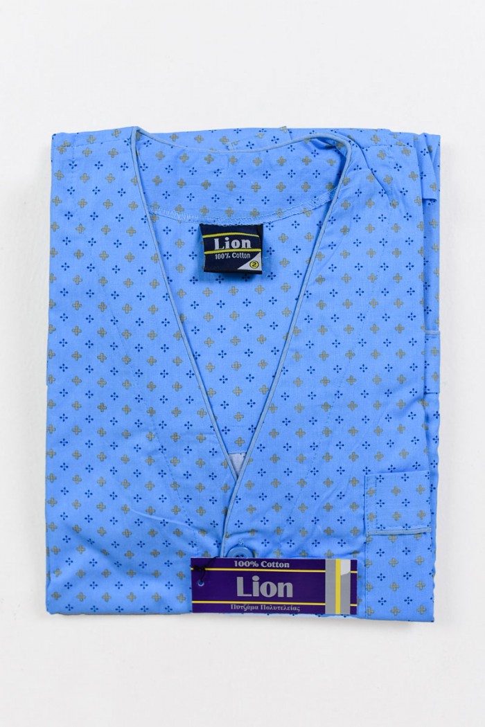Men's LION short-sleeved pajamas with buttons GALAZIO