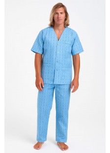 Men's LION short-sleeved pajamas with buttons GALAZIO Men's LION short-sleeved pajamas with buttons GALAZIO