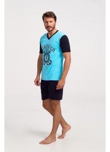 Herren Schlafanzug LION MARINE Petrol Herren Schlafanzug LION MARINE Petrol