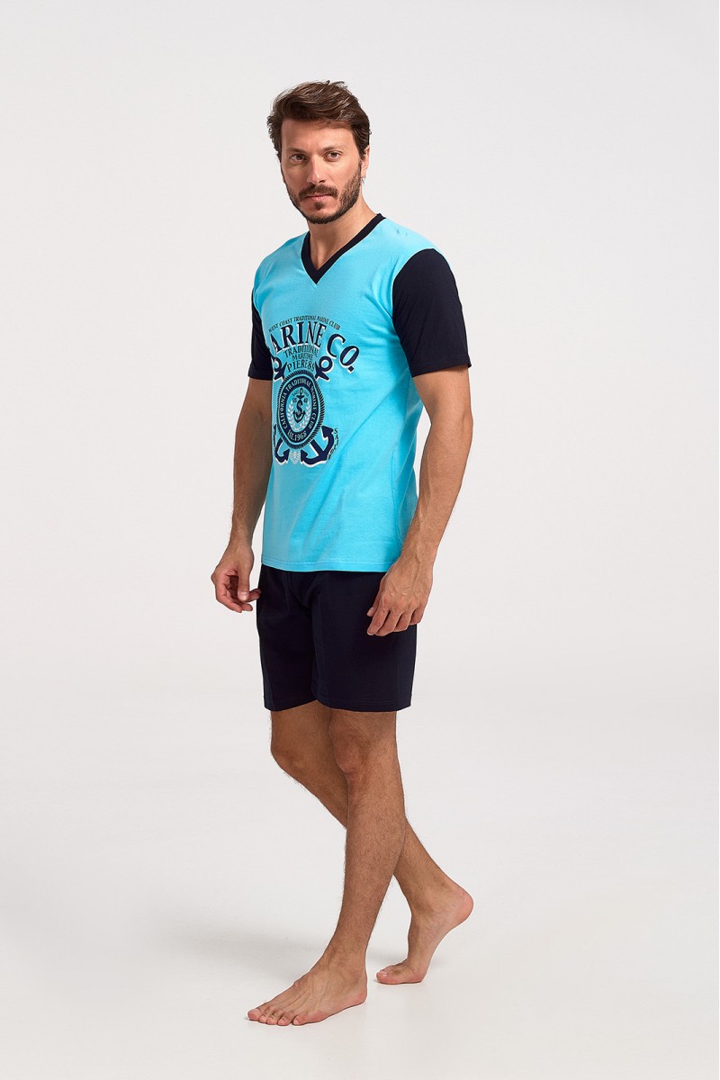 Herren Schlafanzug LION MARINE Petrol Herren Schlafanzug LION MARINE Petrol