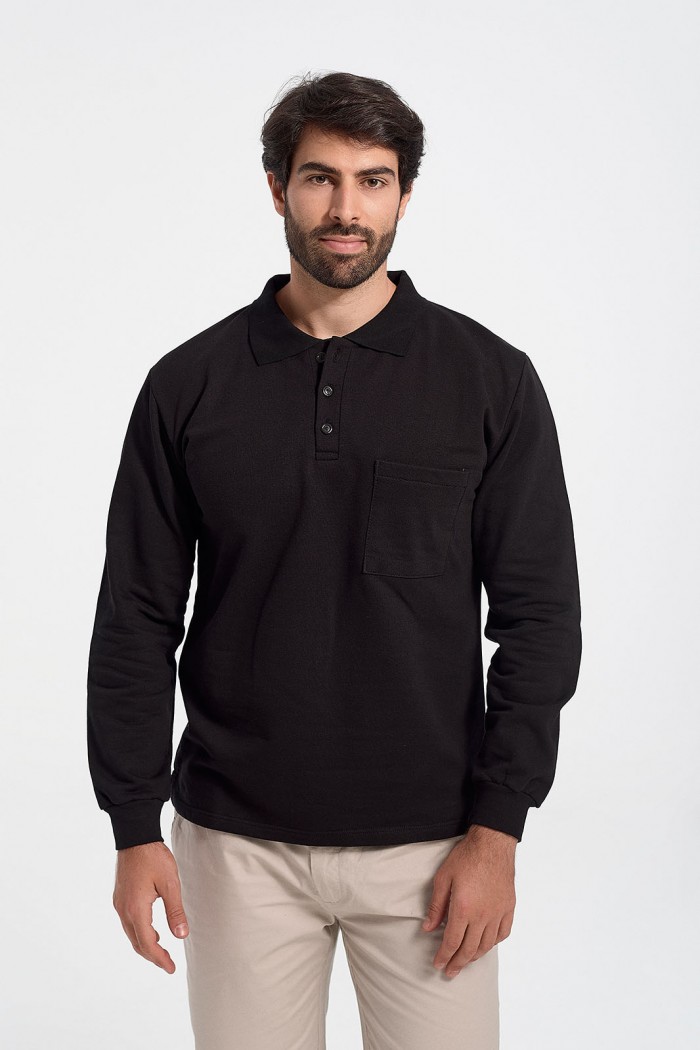 Sweatshirt mit Kragen LION in 4 Farbtönen