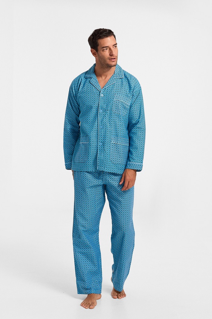 Men's Pajamas with Buttons - Winter