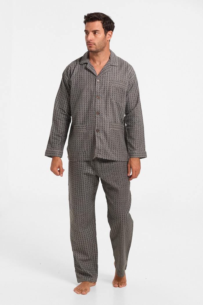 Men's Pajamas with Buttons - Winter