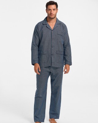 Men's Pajamas with Buttons - Winter