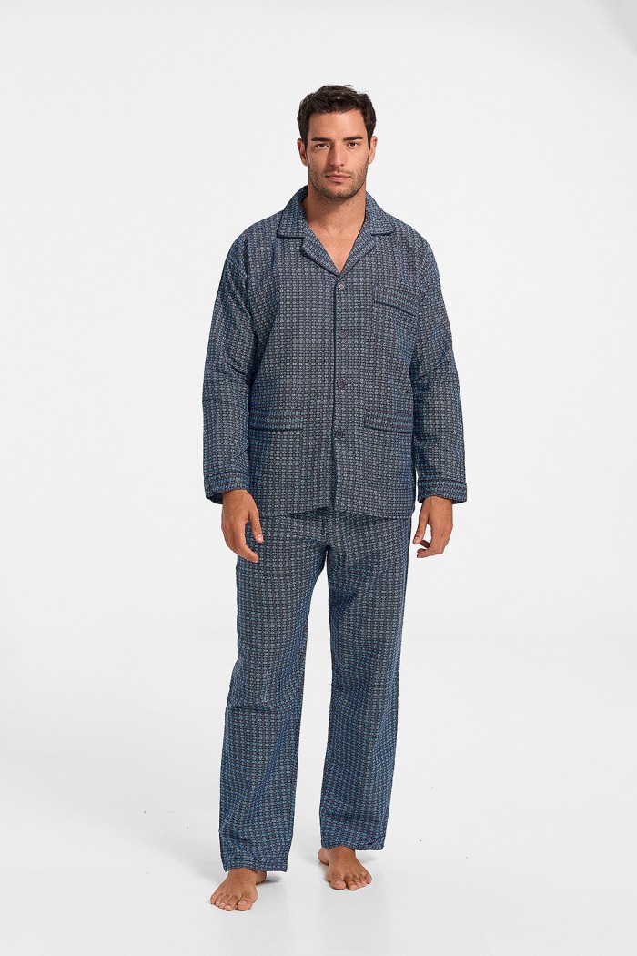 Men's Pajamas with Buttons - Winter
