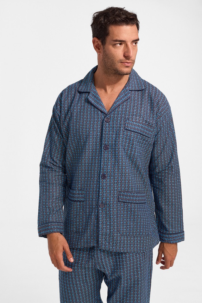 Men's Pajamas with Buttons - Winter