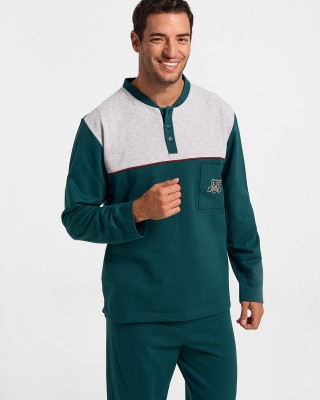 Winter Pajama LION with Petrol buttons