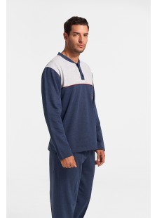 Winter Pajama LION with buttons Blue Raffles Winter Pajama LION with buttons Blue Raffles