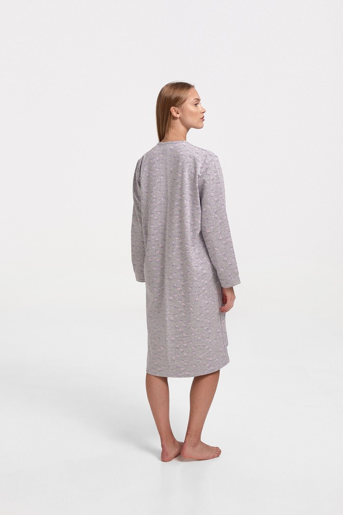 Classic winter nightgown LION Flowers in 4 Shades