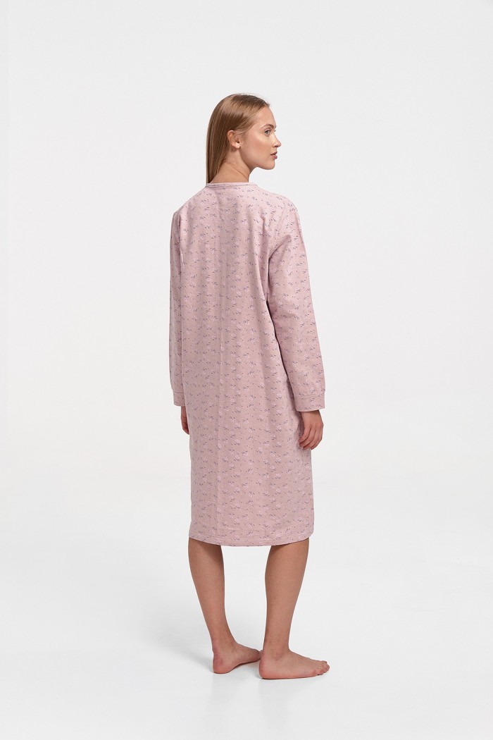 Classic winter nightgown LION Flowers in 4 Shades