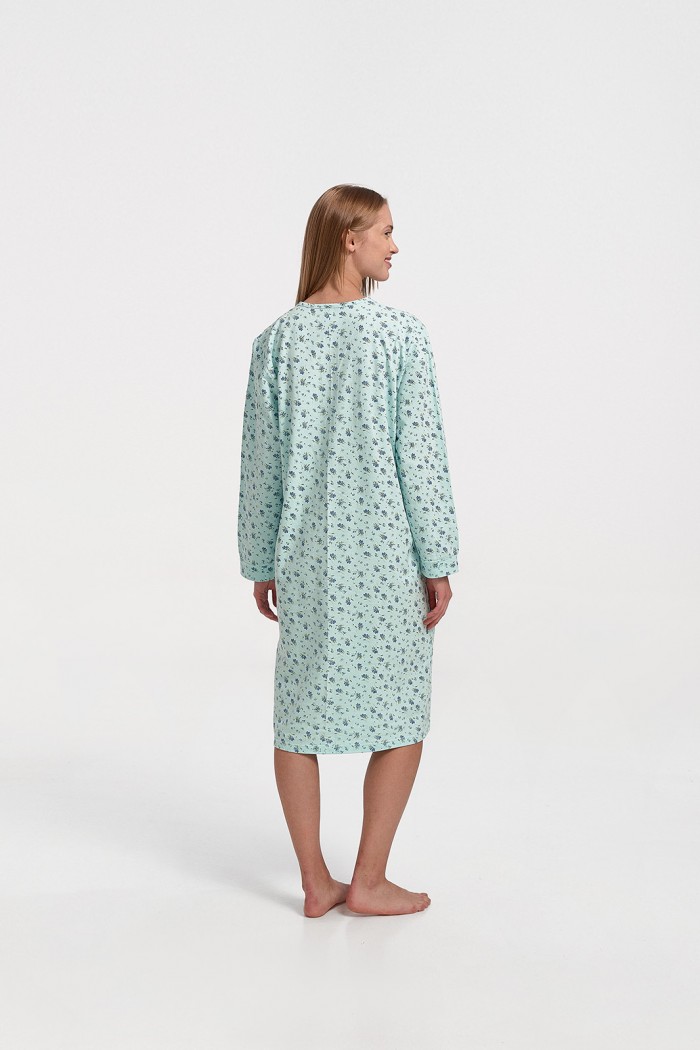 Classic winter nightgown LION Flowers in 4 Shades