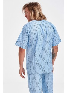 Herren-Pyjama LION mit kurzen Ärmeln und Knöpfen Herren-Pyjama LION mit kurzen Ärmeln und Knöpfen
