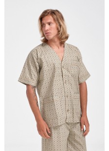 Herren-Pyjama LION mit kurzen Ärmeln und Knöpfen Herren-Pyjama LION mit kurzen Ärmeln und Knöpfen