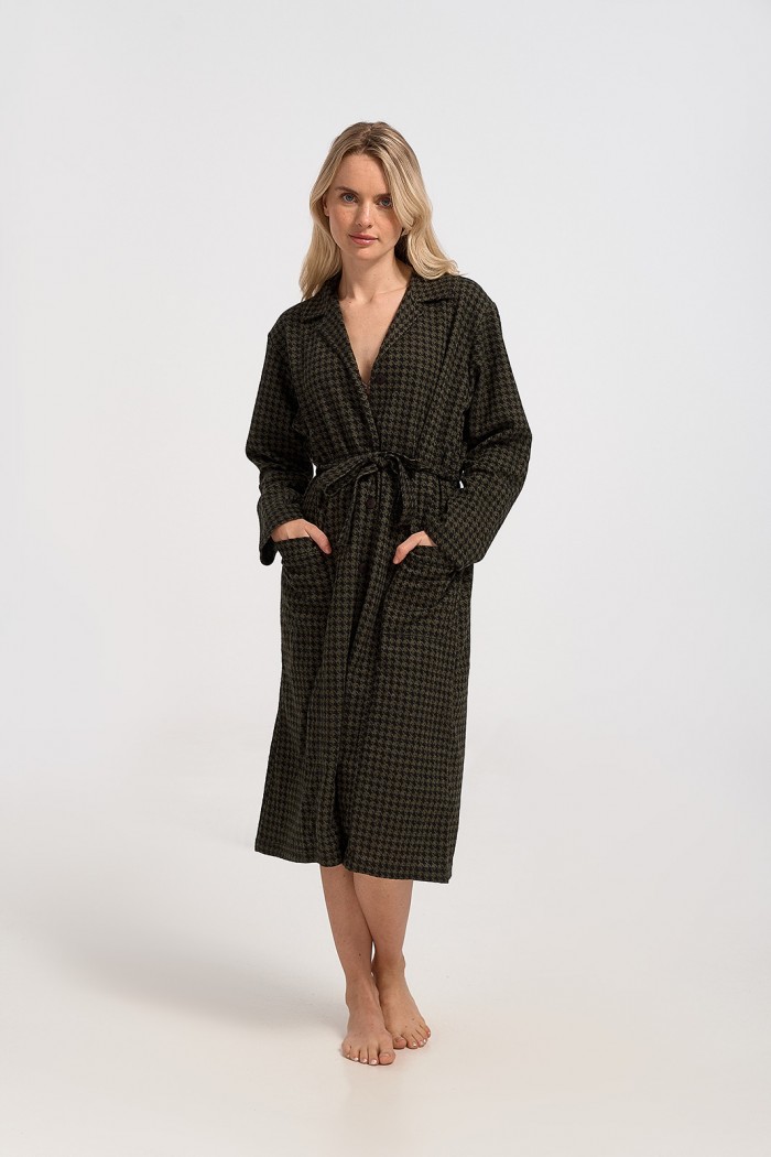 Classic women's robe LION with belt L503