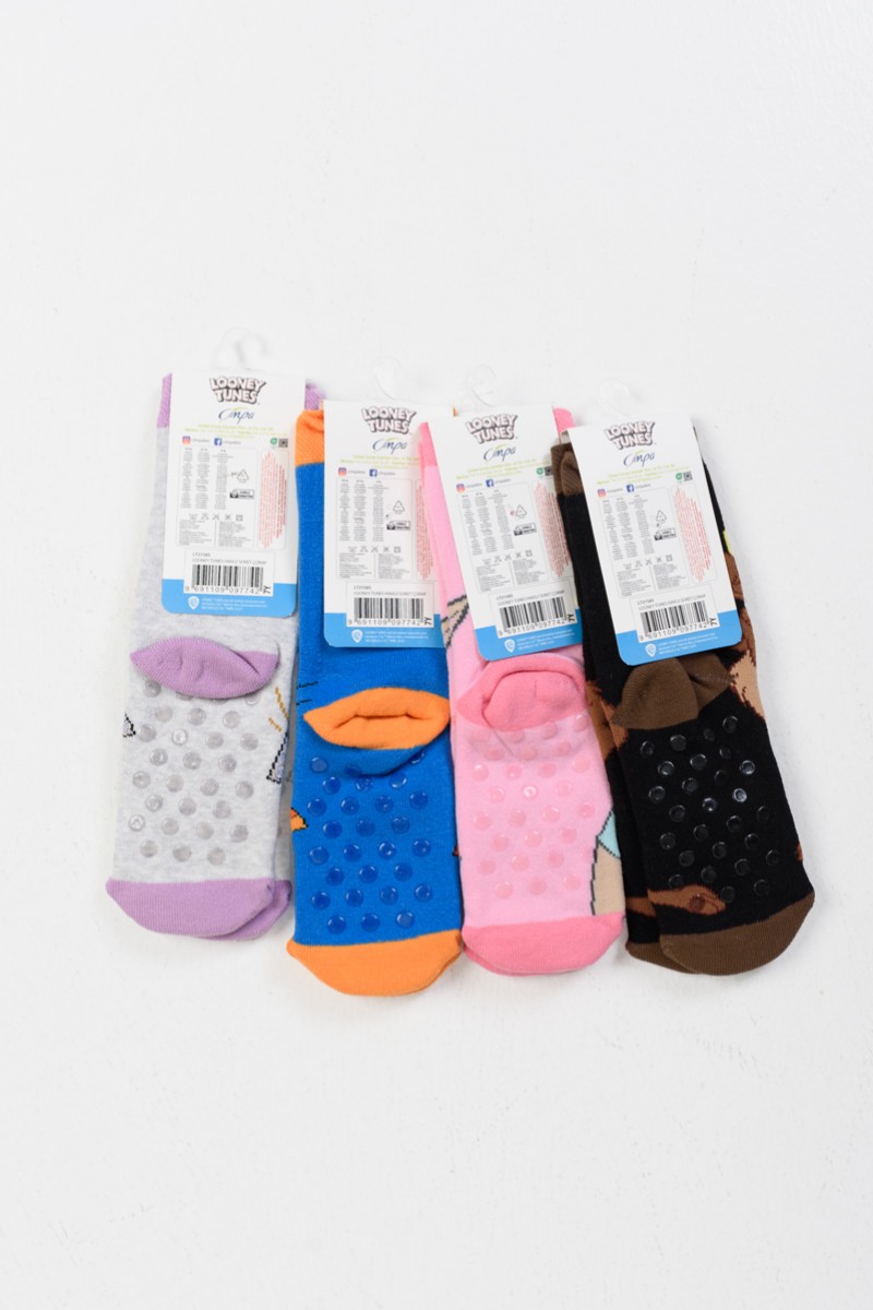 Children's socks with suction cups LOONEY TUNES 4 Pack LT21585