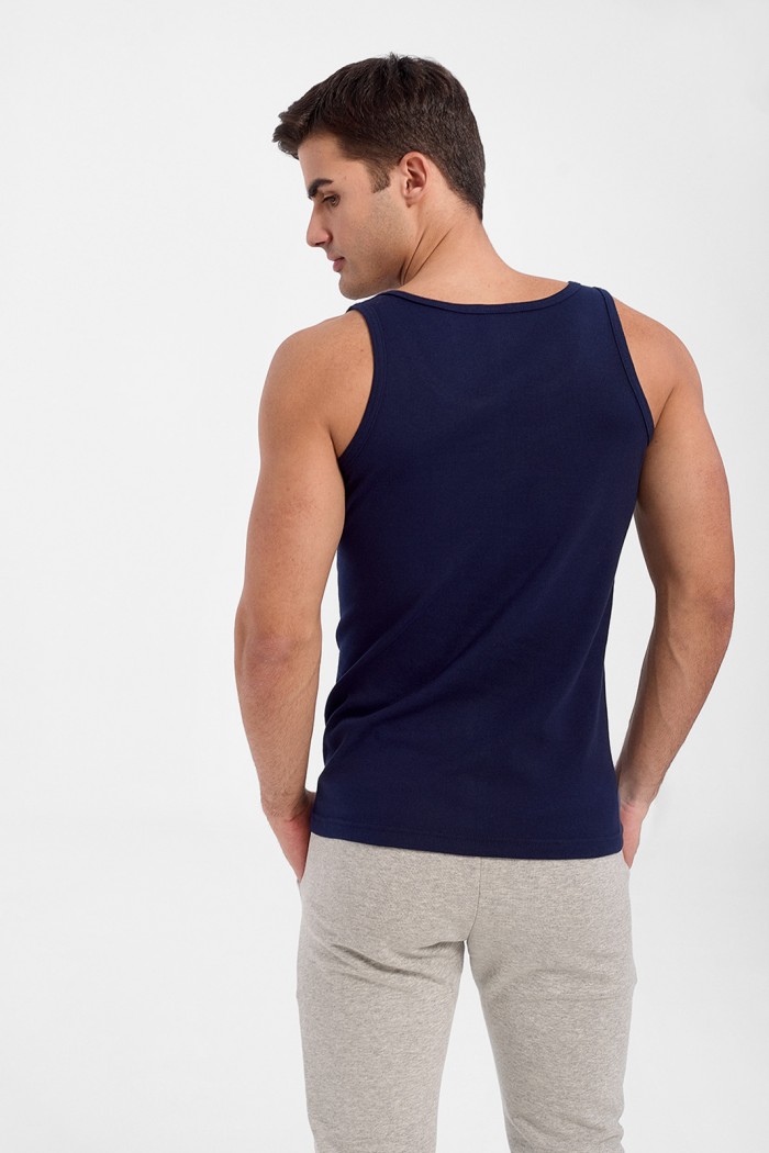 Herrenschal LORD - Randa - 100% Baumwolle - Dunkelblau