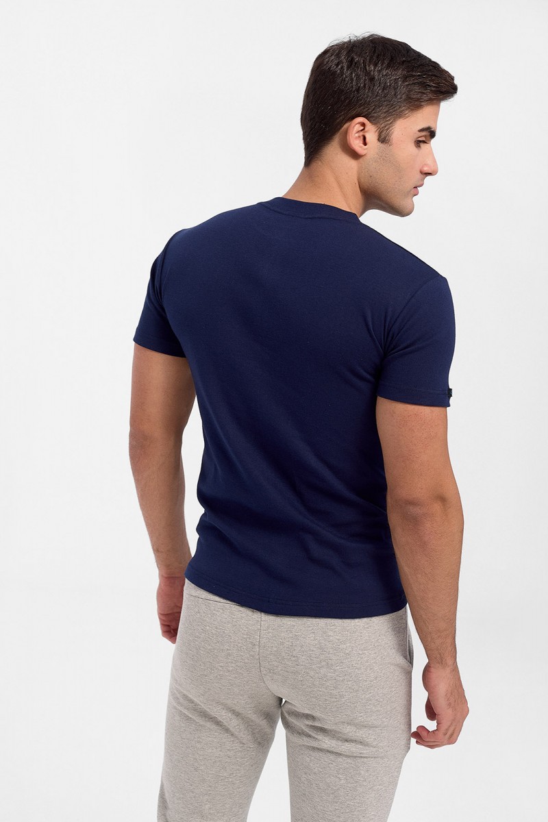 Herren LORD Flanell mit geschlossenem Halsausschnitt 180 Dunkelblau
