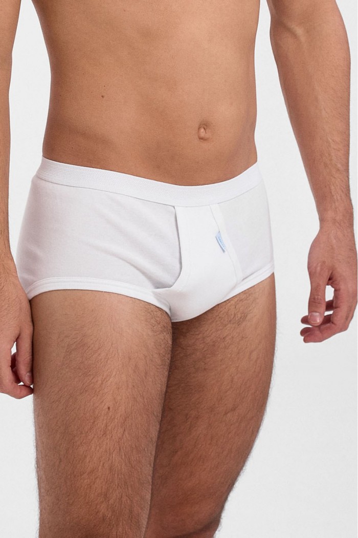 Men's LORD Classic briefs with opening - 100% Cotton