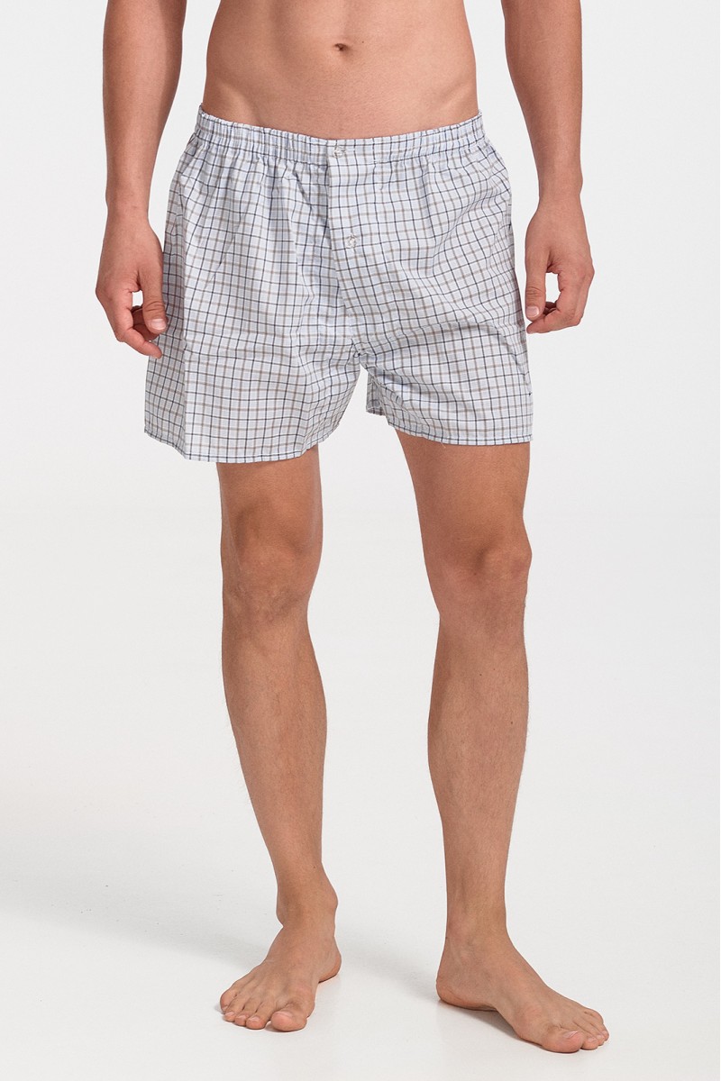 Weite Herren-Boxershorts MASCOT Plaid 057 Weite Herren-Boxershorts MASCOT Plaid 057