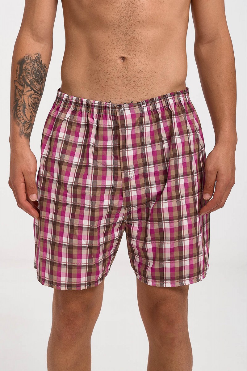Weite Herren-Boxershorts MASCOT Plaid 064
