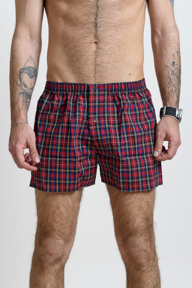 Men's MASCOT fabric boxers plaid 070